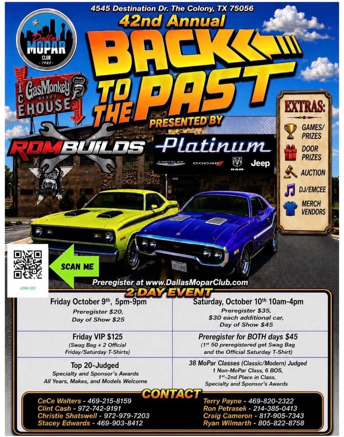 Flyer for 42nd Annual Back to the Past