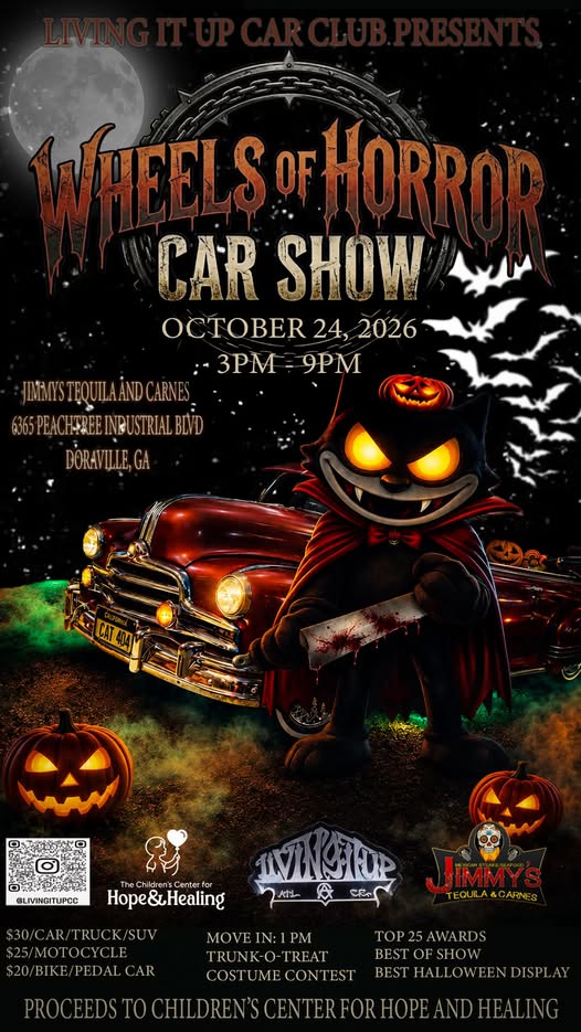 Flyer for Wheels of Horror Car Show