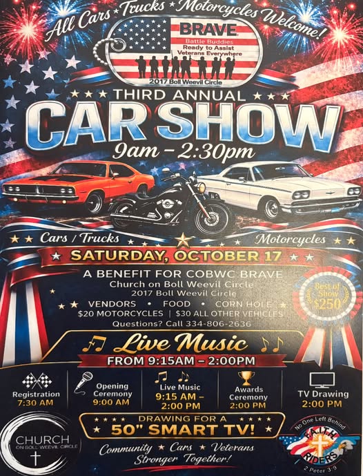 Flyer for Third Annual Car Show