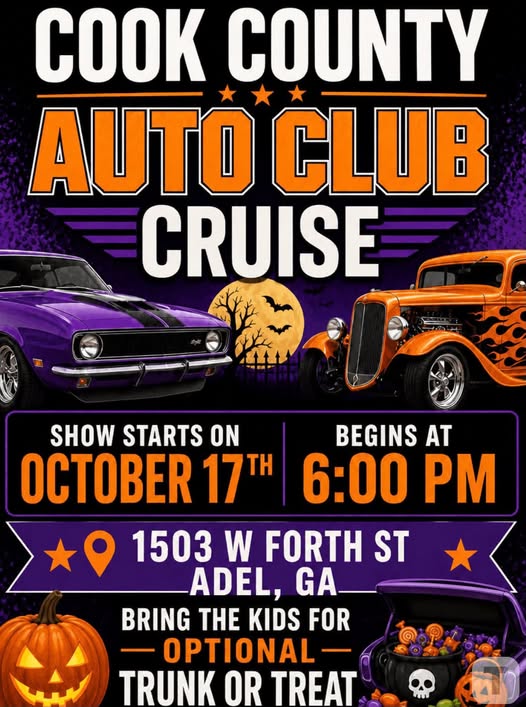 Flyer for Cook County Auto Club Cruise