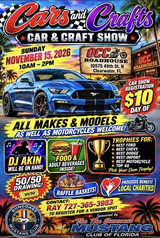 Flyer for Cars and Crafts Car & Craft Show