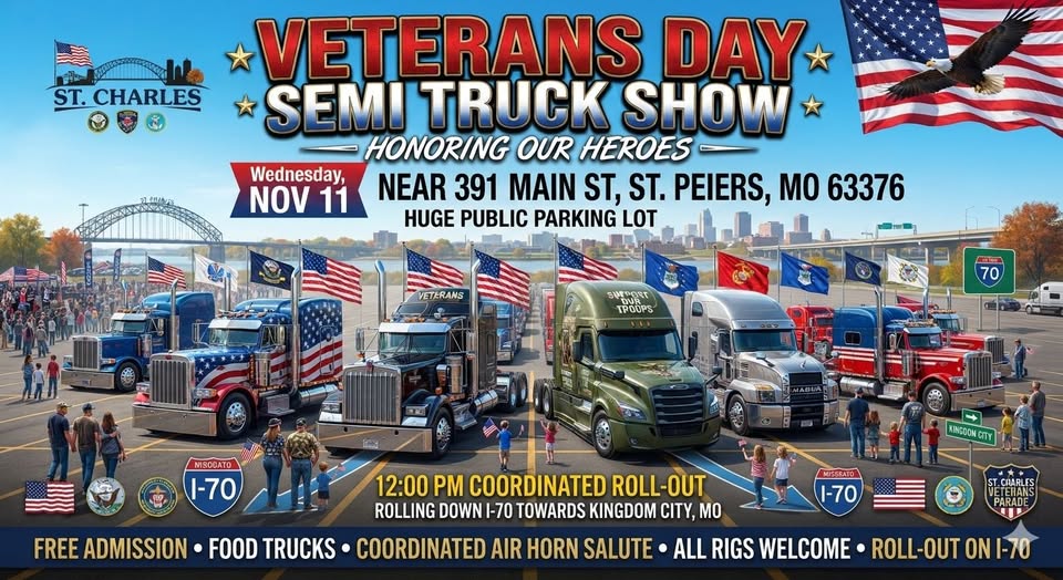 Flyer for Veterans Day Semitruck Show