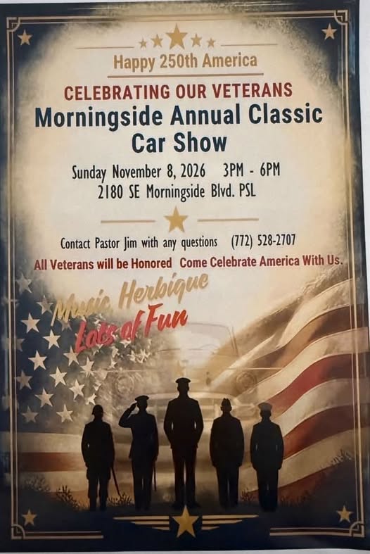 Flyer for Mornignside Annual Classic Car Show