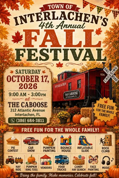 Flyer for Town of Interlachen's 4th Annual Fall Festival