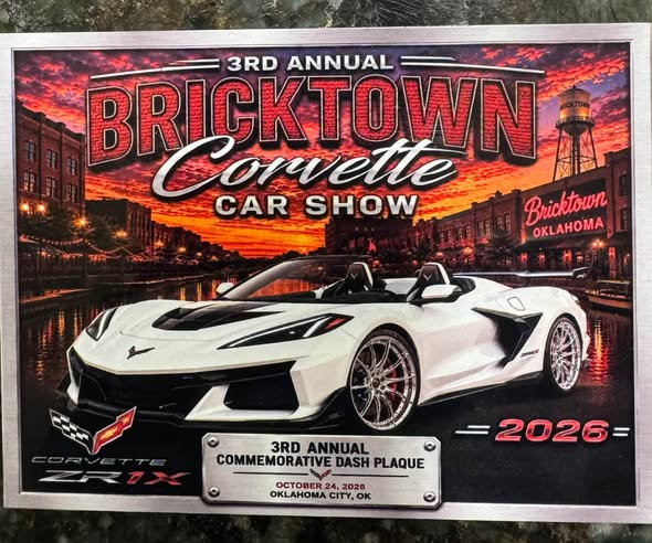 Flyer for 3rd Annual Bricktown Corvette Car Show