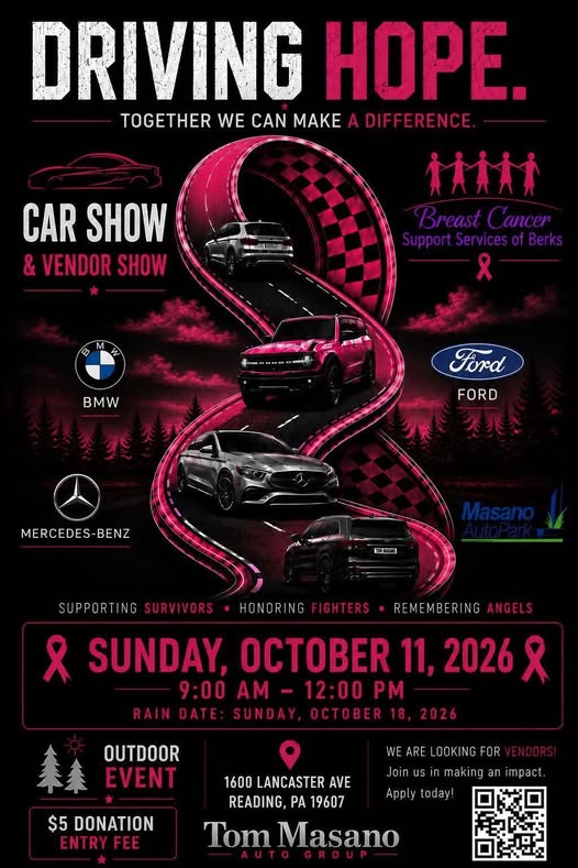 Flyer for Driving Hope Car Show & Vendor Show