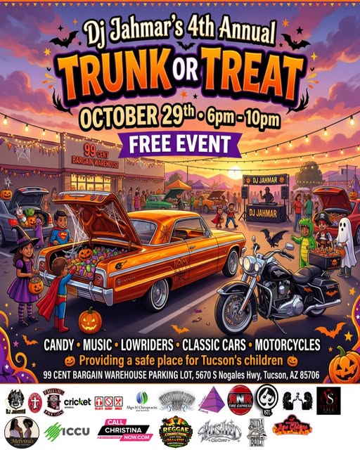 Flyer for DJ Jahmar's 4th Annual Trunk or Treat