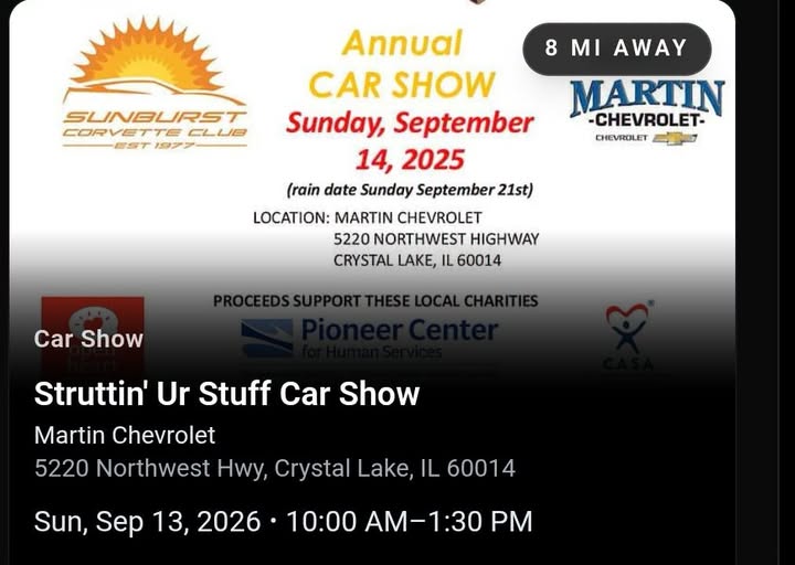 Flyer for Struttin' Ur Stuff Car Show