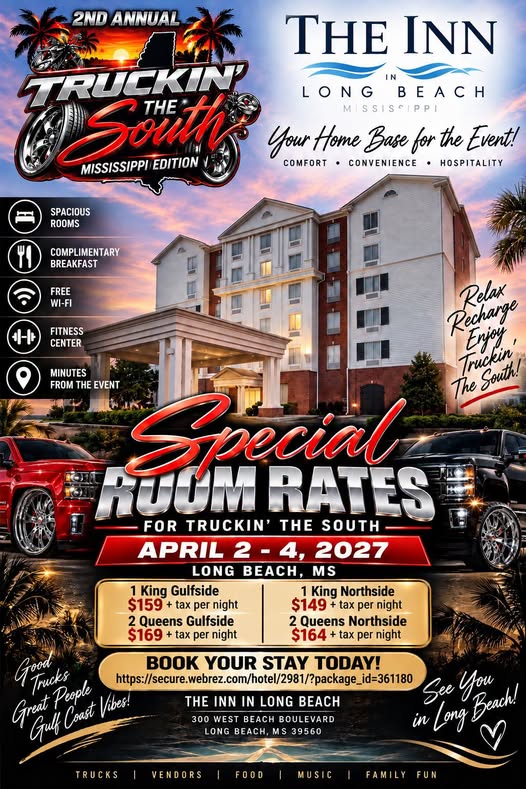 Flyer for 2nd Annual Truckin' The South - Mississippi Edition