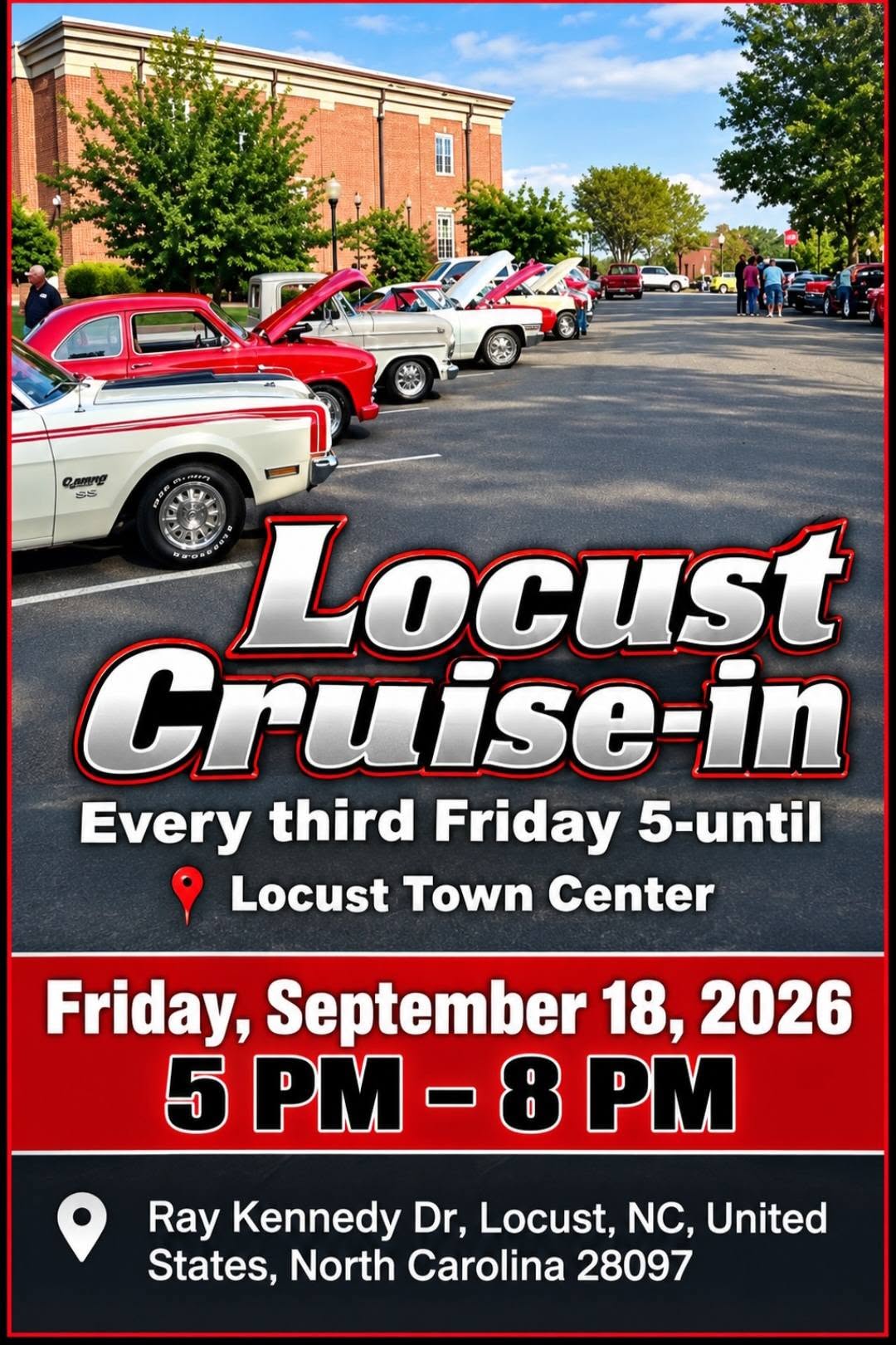 Flyer for Locust Cruise-in