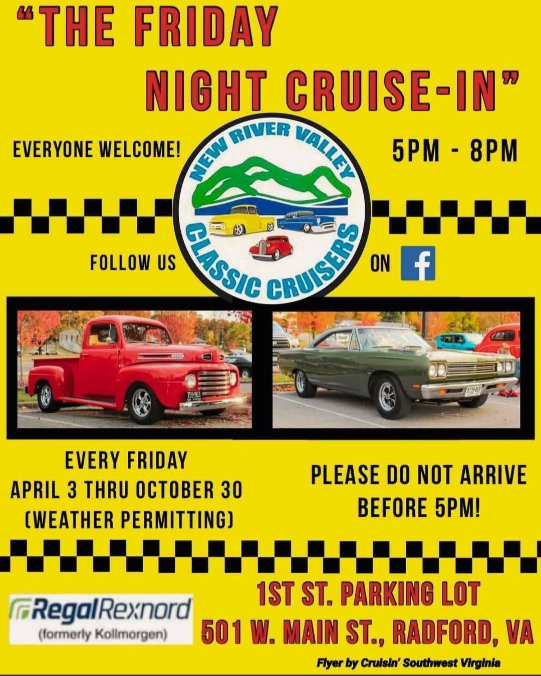 Flyer for The Friday Night Cruise-In