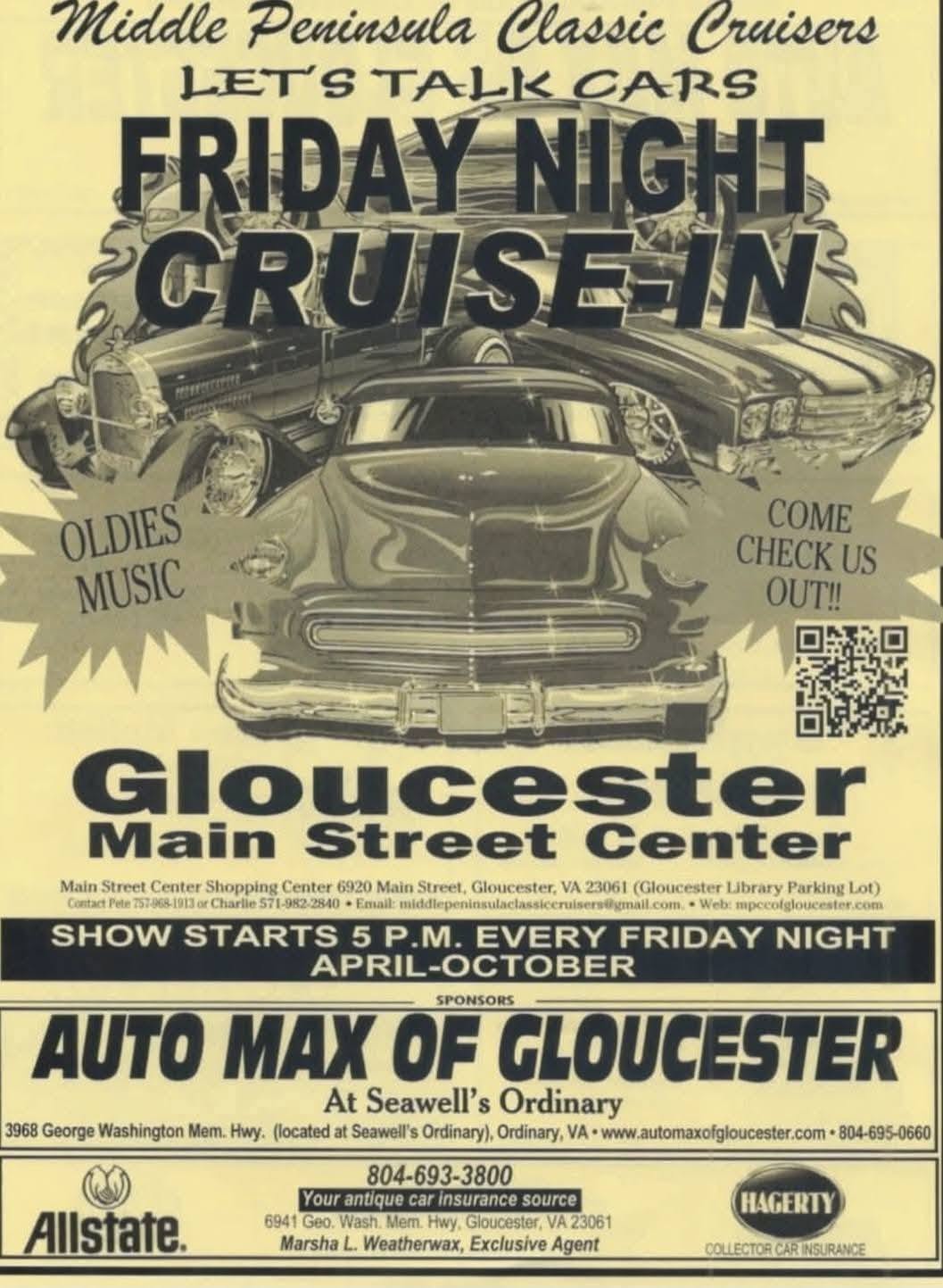 Flyer for Friday Night Cruise-In