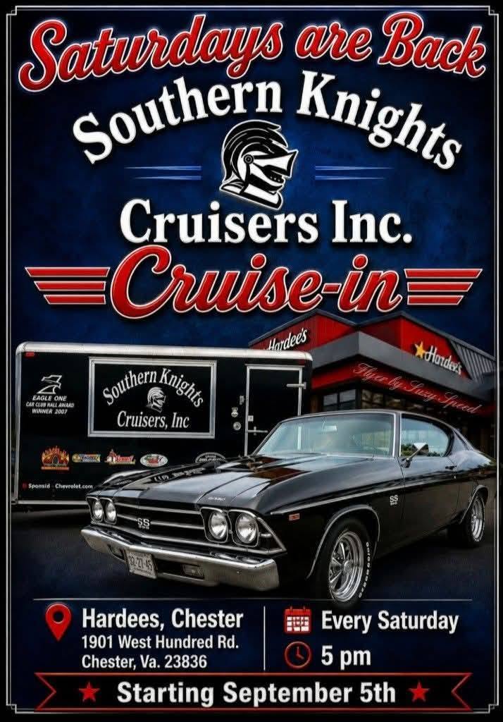 Flyer for Southern Knights Cruisers Inc. Cruise-in