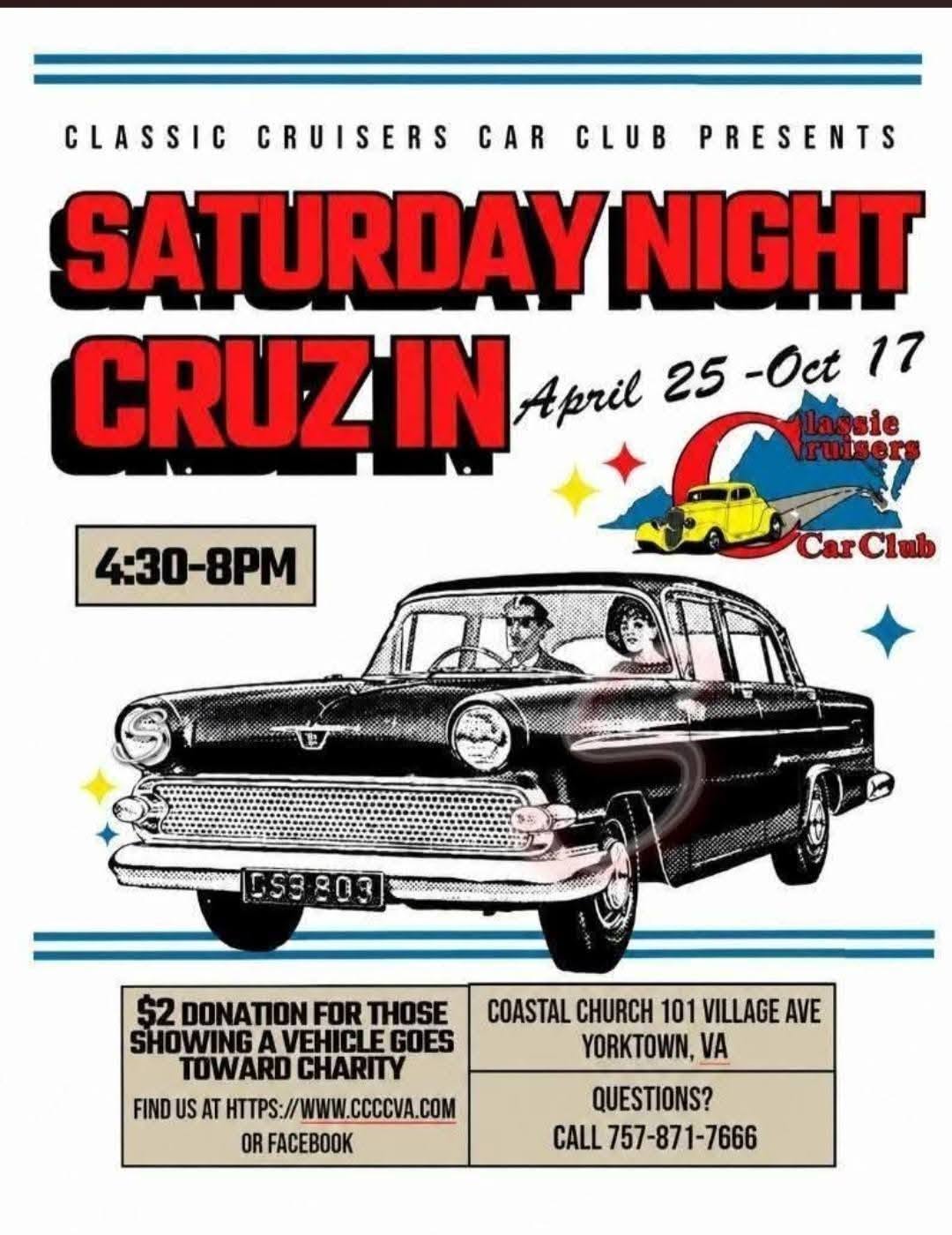 Flyer for Saturday Night Cruizin