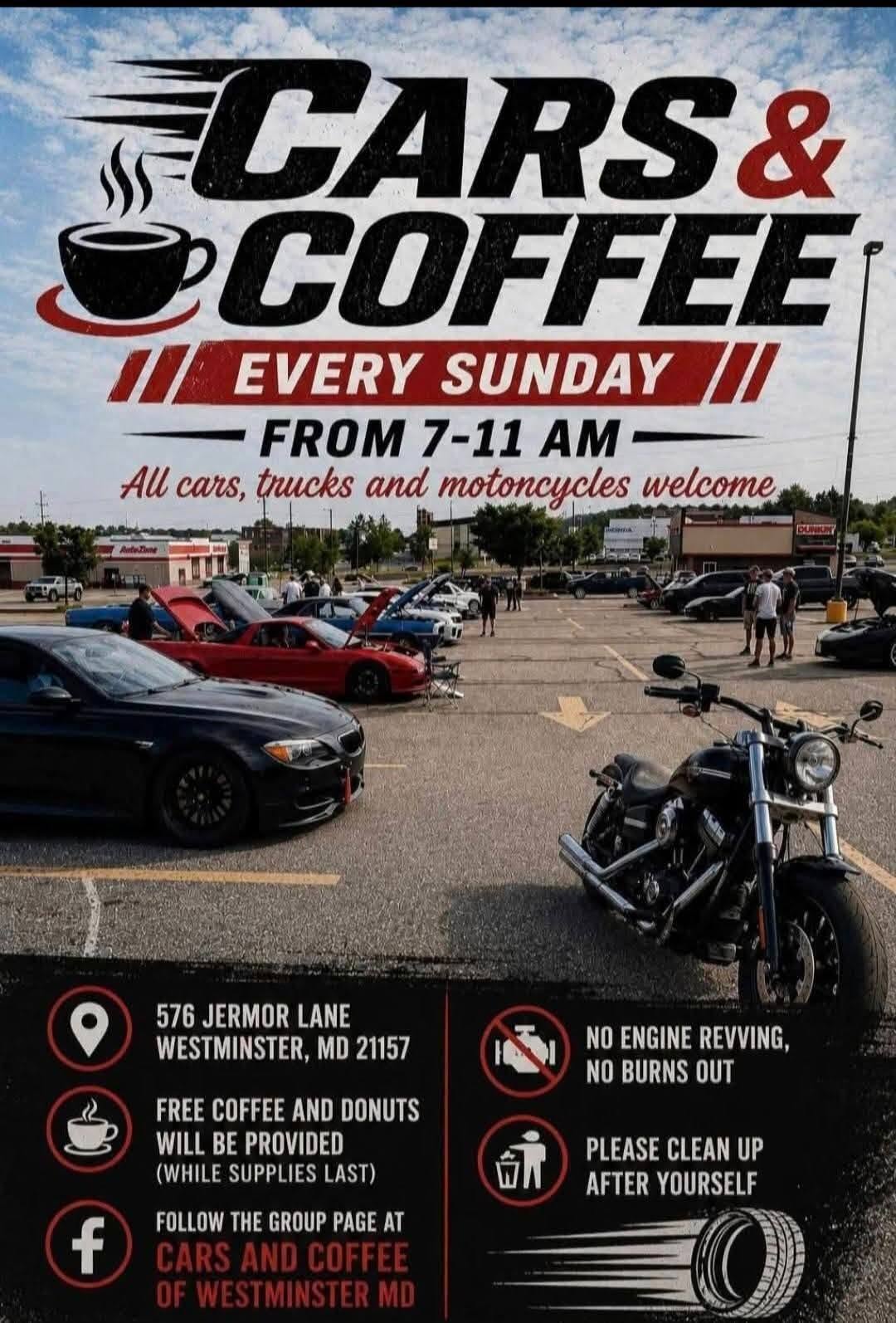 Flyer for Cars & Coffee