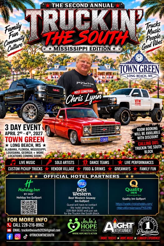 Flyer for The Second Annual Truckin' The South - Mississippi Edition