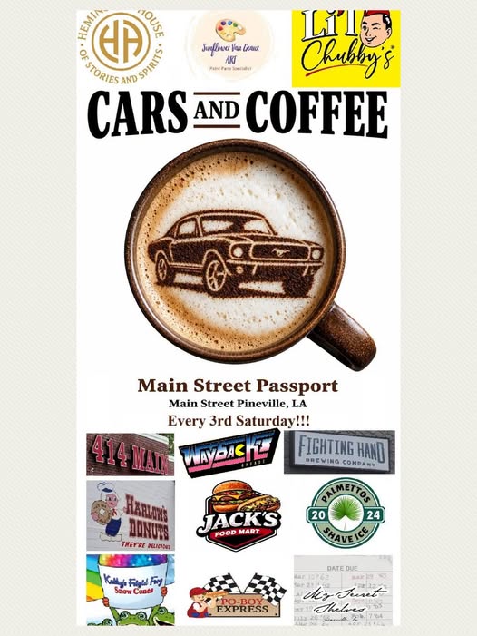 Flyer for Cars and Coffee