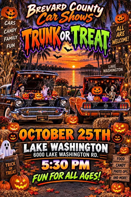 Flyer for Brevard County Car Shows Trunk or Treat