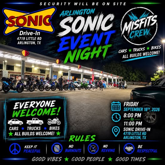 Flyer for Arlington Sonic Event Night