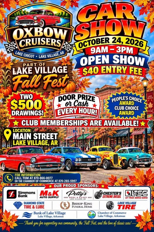 Flyer for Oxbow Cruisers Car Show