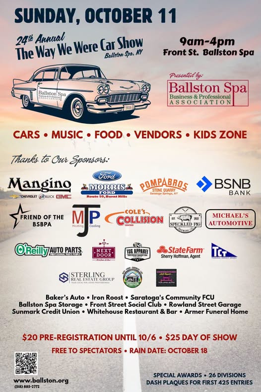 Flyer for 24th Annual The Way We Were Car Show