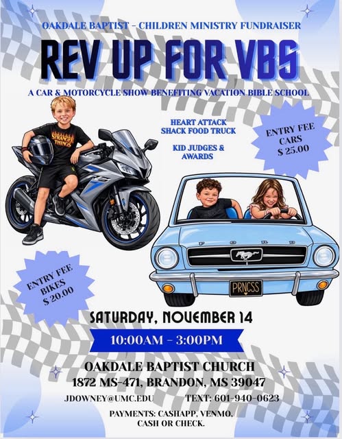 Flyer for REV UP FOR VBS