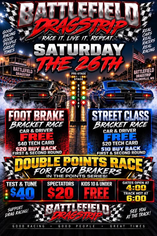 Flyer for Battlefield Dragstrip