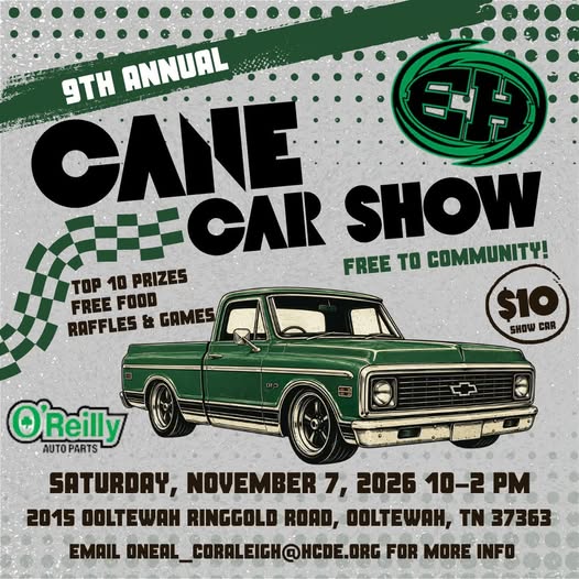 Flyer for 9th Annual Cane Car Show