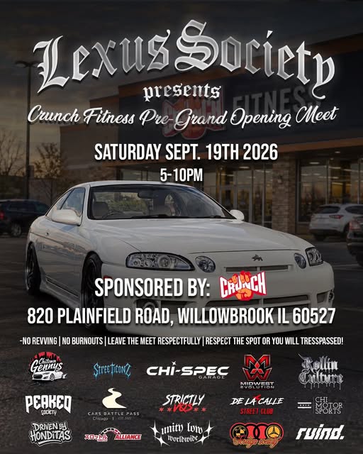 Flyer for Crunch Fitness Pre-Grand Opening Meet