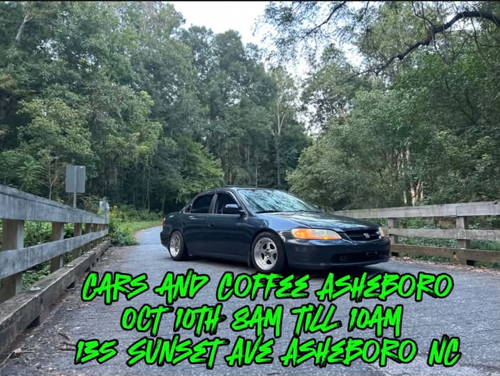 Flyer for Cars and Coffee Asheboro