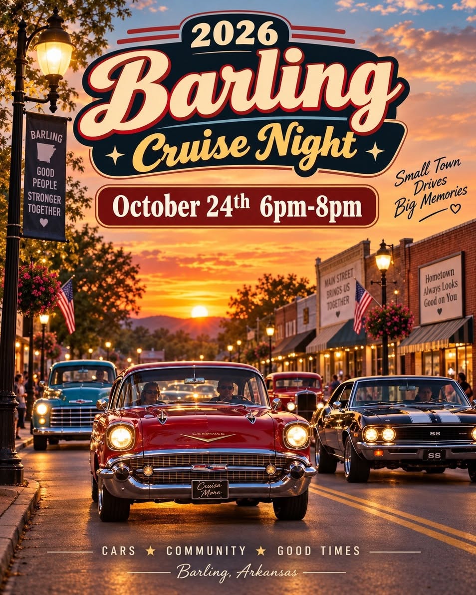 Flyer for 2026 Barling Cruise Night