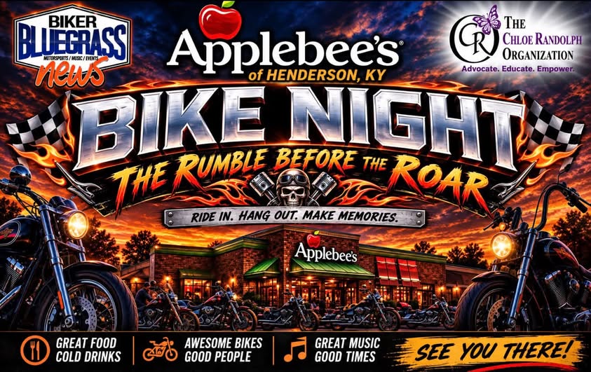 Flyer for Applebee's Bike Night - The Rumble Before the Roar