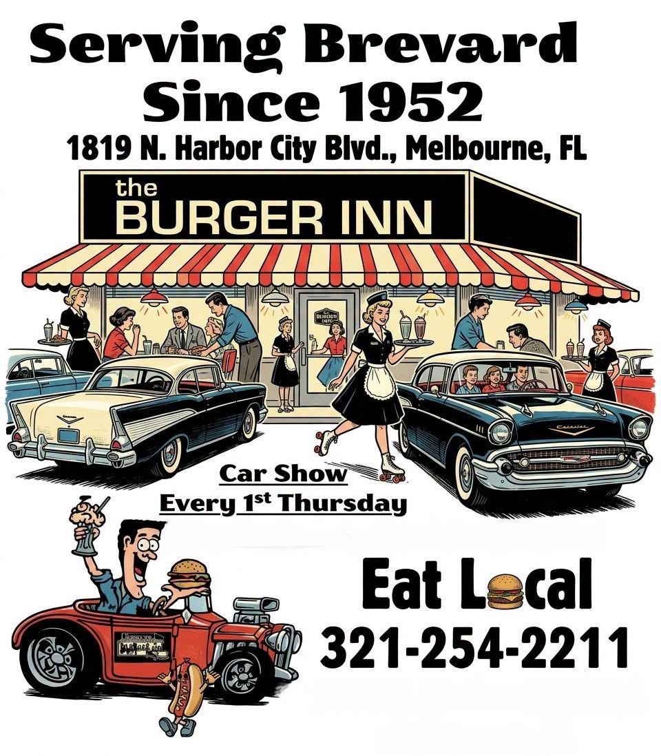 Flyer for The Burger Inn Car Show