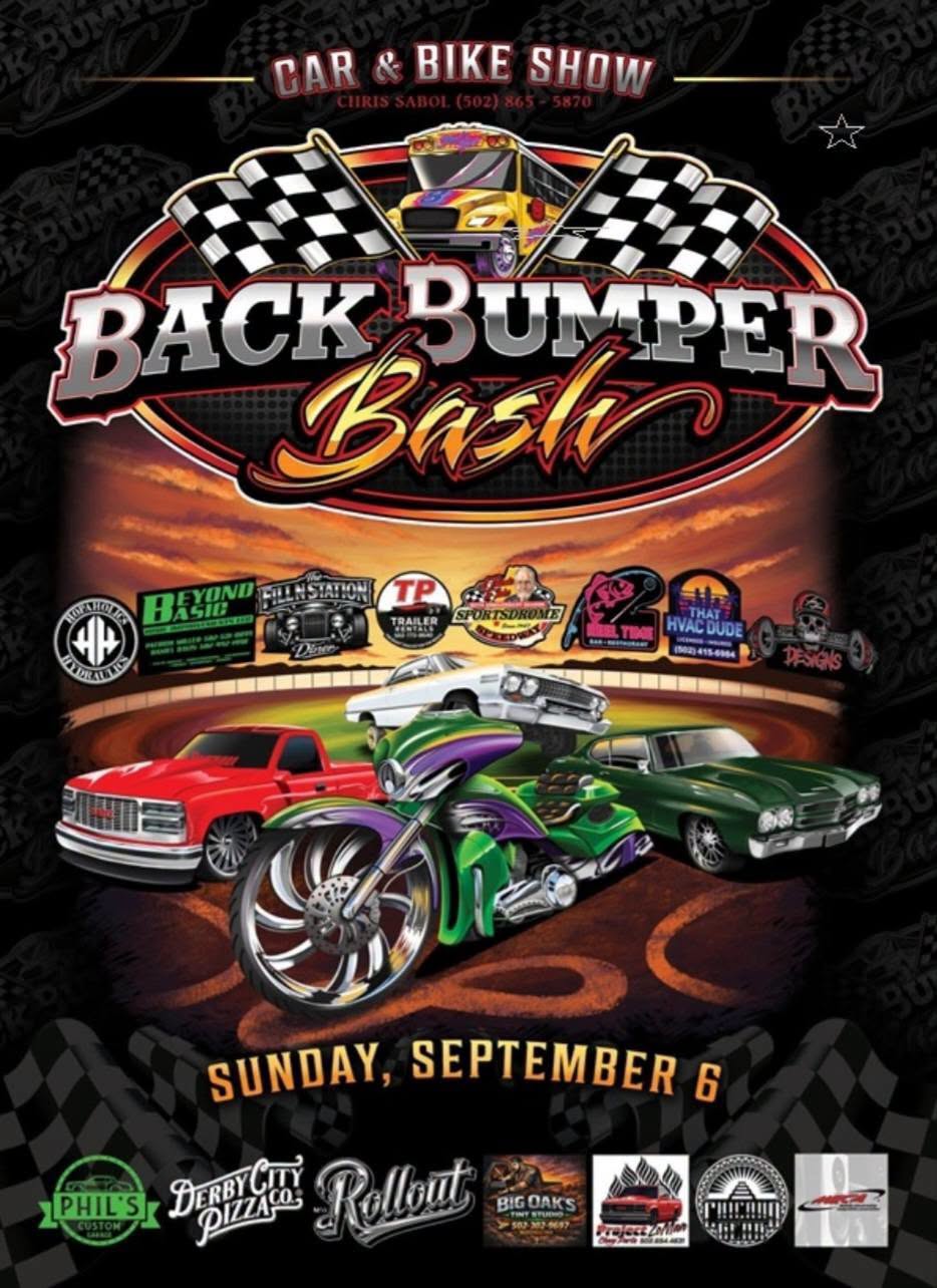 Flyer for Back Bumper Bash Car & Bike Show