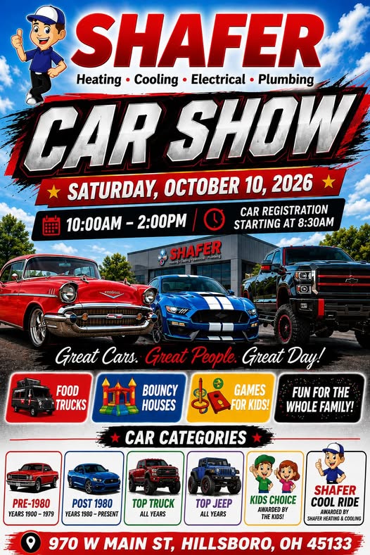 Flyer for Shafer Car Show