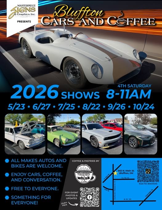 Flyer for Bluffton Cars and Coffee