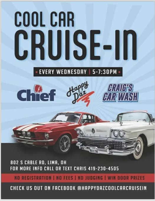 Flyer for Cool Car Cruise-In