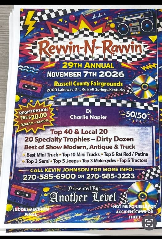 Flyer for Revin-N-Ravin 29th Annual