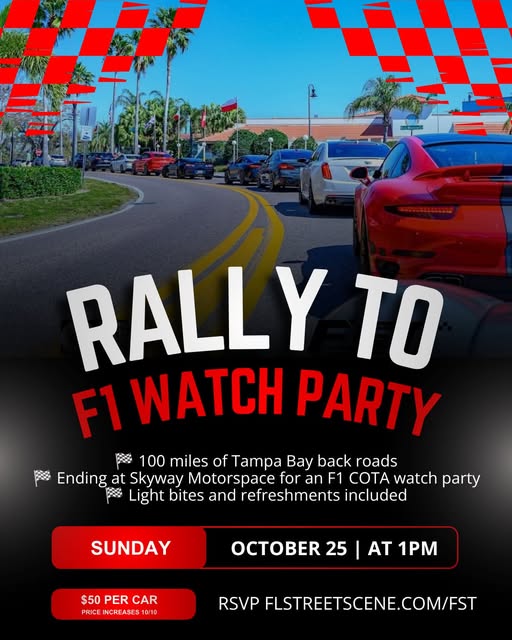 Flyer for Rally to F1 Watch Party