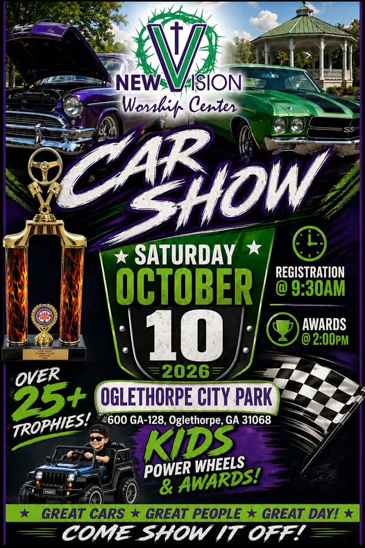 Flyer for New Vision Worship Center Car Show