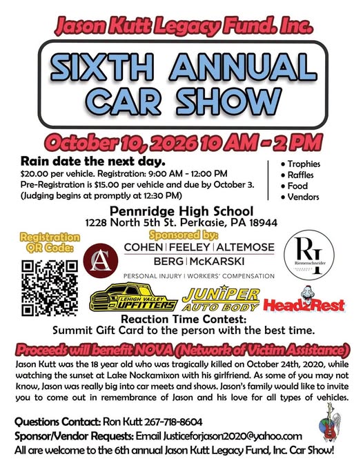 Flyer for Sixth Annual Car Show