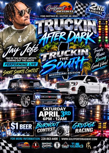 Flyer for Truckin After Dark - Truckin The South Mississippi Edition