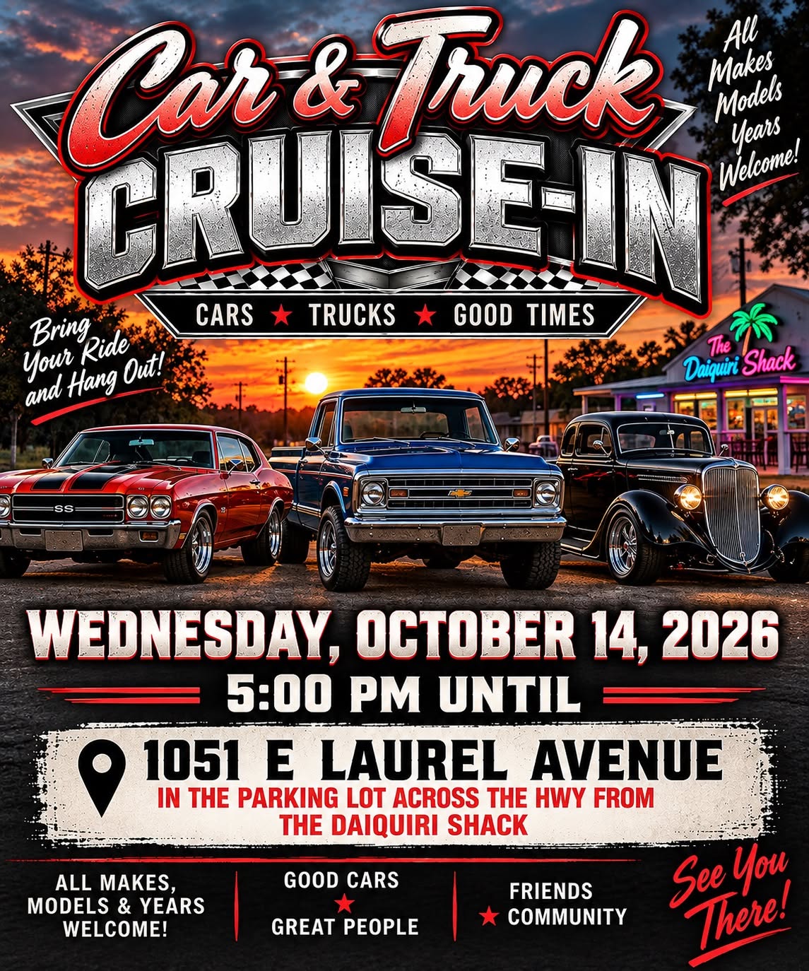 Flyer for Car & Truck Cruise-In