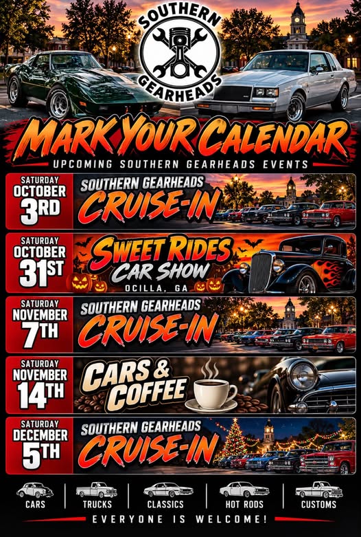 Flyer for Sweet Rides Car Show