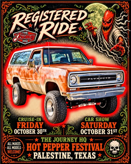 Flyer for Registered Ride - Hot Pepper Festival