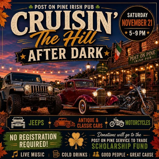 Flyer for Cruisin' The Hill After Dark