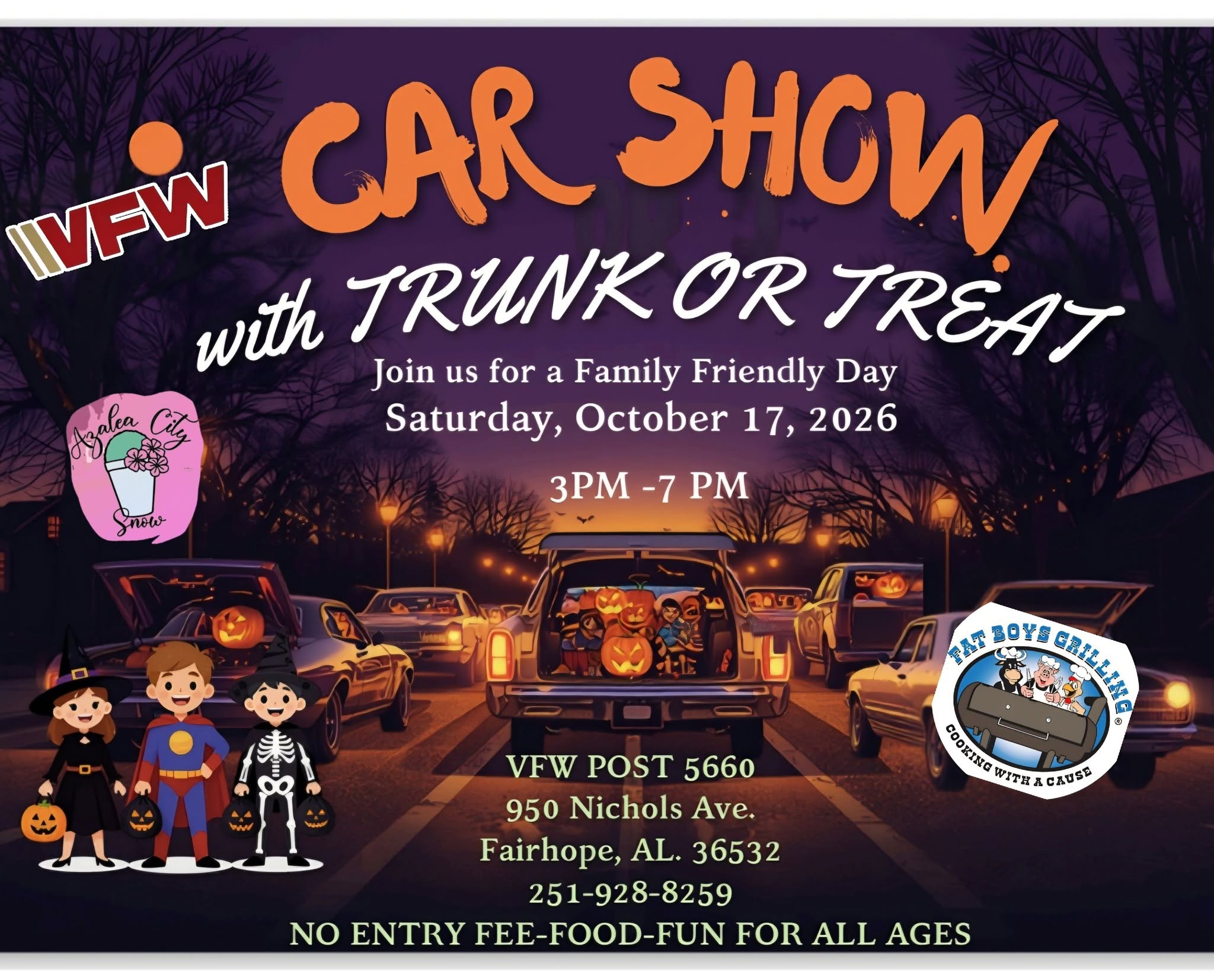 Flyer for VFW Car Show with Trunk or Treat