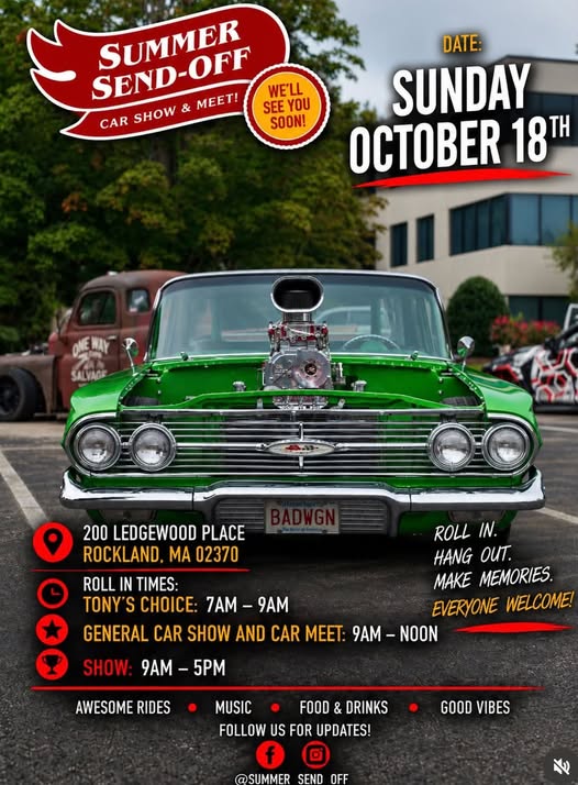Flyer for Summer Send-Off Car Show & Meet