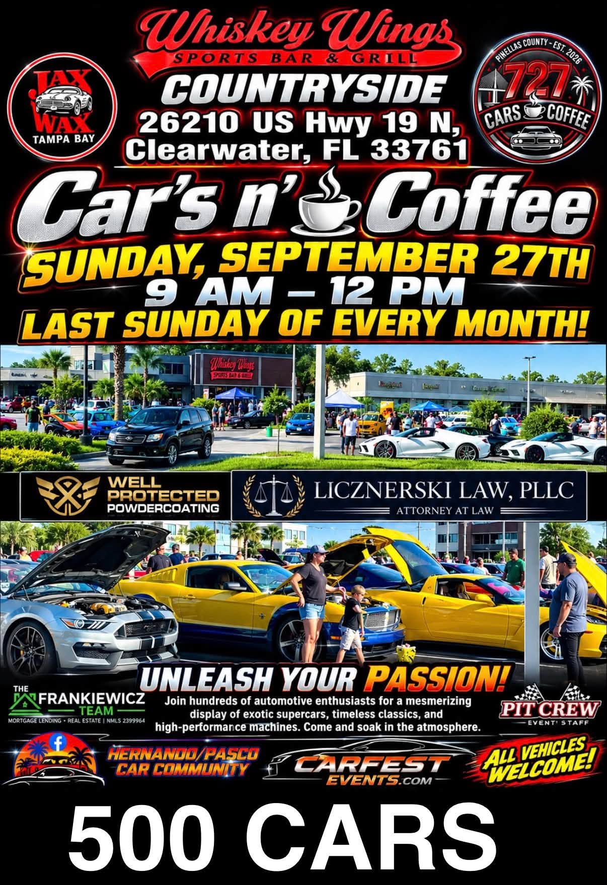 Flyer for Car's n' Coffee