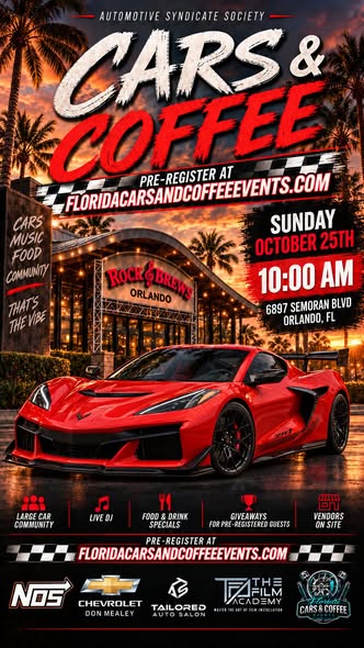 Flyer for Cars & Coffee